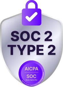 SOC 2 Type II Certification Badge, Security, Availability, Confidentiality